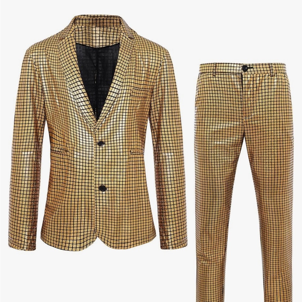 Men Medium disco costume suit jacket & pants